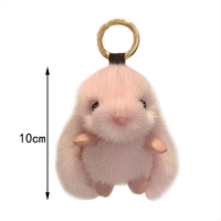 Nouveau porte-clés mignon pour couple, mousqueton en fourrure de lapin douce et colorée, pompon lapin en peluche, pendentif personnalisable, cadeau bijou