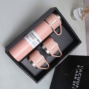 Ensemble cadeau de 3 bouteilles isothermes écologiques en acier inoxydable 304 avec poignée, 450 ml, couvercle sans BPA, maintien au chaud/froid 12-24h - Product Image 2