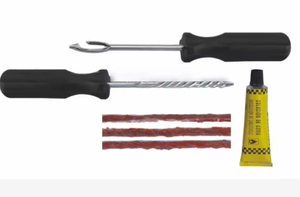 Kit de Reparación de Pinchazos de Neumáticos sin Cámara, Portátil, Negro, 8 Piezas, Herramientas de Emergencia de Goma y Acero para Automóviles, Camiones y Motocicletas, para Todas las Estaciones - Product Image 2