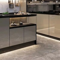 Profilé mural LED en alliage d'aluminium étanche au design moderne, avec film PVC laminé, personnalisable pour la décoration intérieure