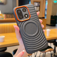 Étui de protection pour appareil photo en alliage à motif orange et coque de téléphone en cuir PU PC avec boutons pour OnePlus 13 13R 15 15T Ace 5 Pro Ace6