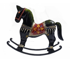 รูปปั้นม้าโยกสำหรับตกแต่งบ้าน สำนักงาน และห้องเด็ก ตกแต่งบนโต๊ะ เหมาะสำหรับเป็นของขวัญและการตกแต่งภายใน - Product Image 1