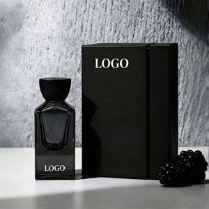 Nouveauté : flacon de parfum vide en verre ambré transparent noir de 30 ml et 50 ml, carré, unique, luxueux, avec vaporisateur - Product Image 1