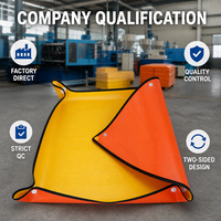 Tapis de rempotage pliable et imperméable en plastique épais pour jardin, idéal pour le repotage et la gestion des débris de terre, disponible en 2 couleurs : jaune et orange