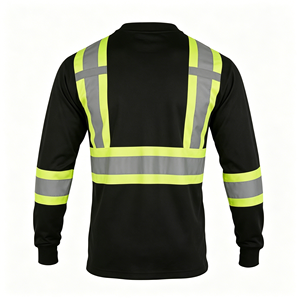 Mesh Breathable Reflective Safety Clothing Long Sleeve Hi Vis Shirts with Reflective Material - Product Image 3
