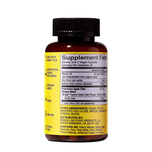 Vinaigre de <span class=keywords><strong>cidre</strong></span> de pomme OEM/ODM I877 MG ACV BLEND I 7SO MG ACIDE ACÉTIQUE 90 CAPSULES COMPLÉMENT ALIMENTAIRE - Product Image 2