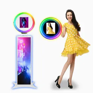 Hot Sale ipad Photo Booth Shell Stand Selfie Handheld Roamer 12.9 ipad Photo Booth With Lcd Screen With Printer For Events