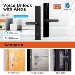 Cerradura Inteligente de Seguridad con Control de Acceso por Huella Dactilar Tuya, Totalmente Automática, de Alta Calidad, Antioxidante, Delgada, con Tarjeta para Hotel - Product Image 4