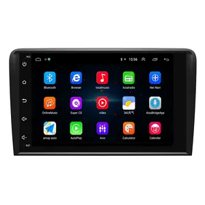适用于奥迪A4 2002-2013的Android车载多媒体播放器，带LCD屏幕SWC车载收音机车载DVD播放器MP5立体声视频头单元