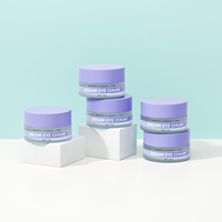 Emballage de petits pots de crème contour des yeux pour soin de la peau en verre dépoli personnalisé de luxe 5g 10g contenant vide de baume cosmétique pour gommage des lèvres avec couvercle
