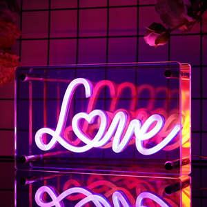 Неоновая вывеска Neonawall Love <span class=keywords><strong>Heart</strong></span> Infinity Mirror с USB-подсветкой, регулируемая, для декора стен в спальне, подарок на День святого Валентина, свадьбу, помолвку - Product Image 4