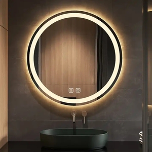Custom LED di lusso illuminato Smart specchio rotondo rettangolare ovale vetro argento per la decorazione della <span class=keywords><strong>parete</strong></span> del bagno per matrimoni trucco - Product Image 2