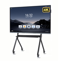 Tableau blanc tactile à écran plat 4K LED 85 pouces, tableaux intelligents pour salle de classe et entreprise