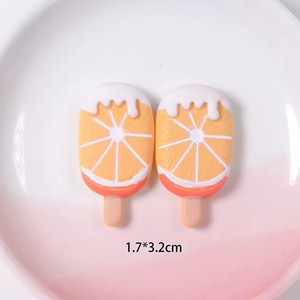 Haute qualité dessiné à la main fruits crème glacée conception résine bricolage accessoires dos plat charme porte-clés décoration alimentaire thème Souvenir - Product Image 2