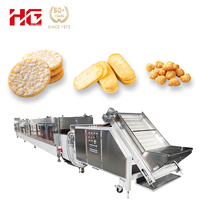 Ligne de production automatique et fiable de craquelins de riz certifiée CE, ligne de production de snacks de riz, ligne de production de craquelins de riz soufflé