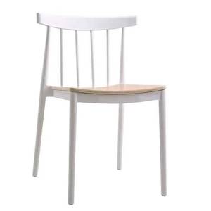 Silla de Comedor Apilable de Plástico para Interiores y Exteriores, Estilo Nórdico, Monobloque, Color Madera, Superventas - Product Image 4