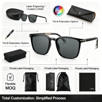 Lunettes de Soleil Polarisées Personnalisées de Luxe pour Hommes, au Design Tendance et avec Protection UV
