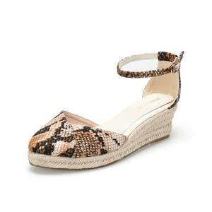 Sandalias de <span class=keywords><strong>cuña</strong></span> de estilo romano de verano para <span class=keywords><strong>mujer</strong></span>, alpargatas informales de tacón alto con hebilla, plantilla de diseño de plataforma de moda, goma PU - Product Image 6