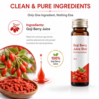 Jugo de Bayas de Goji Premium en Viales de 30 ml, Bebida Concentrada de Superfrutas, Proveedor de Marca Privada