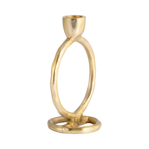 Round Ring Metal <b>Candle</b> Holder Polished <b>Taper</b> For Mantel Display Sculptural Centerpiece Table Decor - Product Image 2