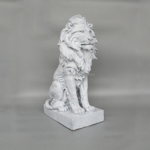 Lớn Nhựa Vàng Ngồi Sư Tử Bức Tượng Ma Thuật Động Vật Hoang Dã Thủ Công Mỹ Nghệ Trang Trí Nội Thất Vườn Polyresin Điêu Khắc Mô Hình Hình Nghệ Thuật - Product Image 4