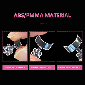 ปลายเล็บปลอมแบบครึ่งเล็บ JIEYU PMMA/ABS แบบใส ทนทาน สำหรับต่อเล็บเองที่บ้าน - Product Image 3