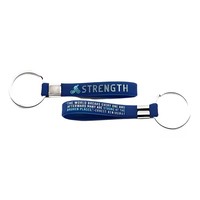 Porte-clés tendance en PVC ajustable avec citations inspirantes : Force, Espoir et versets bibliques – Caractéristiques de sécurité et de remplacement