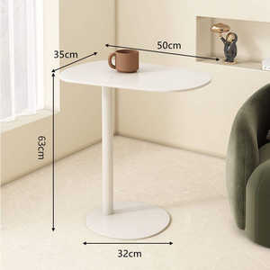 Modern Luxury Cream <strong>Small</strong> Movable Side <strong>Table</strong> in Living Room Furniture Metal Slate Top Coffee Side <strong>Table</strong> <strong>for</strong> Home Hotel <strong>Corner</strong> - Product Image 3
