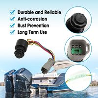 Sakelar Pengapian dengan 2 Kunci Pengganti 129572 Cocok untuk Kapal Tracker Marine, Konektor 3 Posisi 6-Kabel, Universal