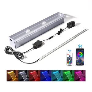 Cascada Decoración Acrílico Agua Descenso Piscina Agua Caída Caños Vertedero Con Luz Led