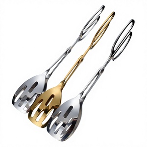 Bandeja de Servir de Acero Inoxidable Dorado con Acabado Espejo, Pinzas para Buffet, Pinzas para Pan y Alimentos, Plato para Aperitivos en Forma de Abanico, Soporte para Cucharas, Estante para Cubiertos - Product Image 4
