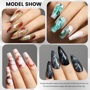 YOKEFELLOW Nail Art Design ombreggiatura marmo 16ML Gel di fioritura smalto per unghie acquerello Gel per unghie per la fioritura - Product Image 5