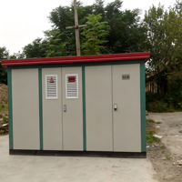 Poste de transformation compact préfabriqué extérieur avec appareillage de commutation MT, transformateur et système de distribution BT