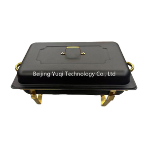Plat de Présentation Commercial Pliable Noir et Or de Luxe 9L pour Mariages Modernes, Cafés et Événements Haut de Gamme – Maintien au Chaud des Aliments - Product Image 5