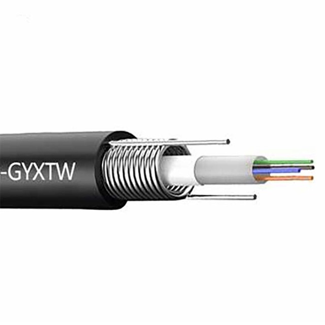 GYXTW Fiber Optic Cable 24 48 Core G652D Single Mode Steel Wire Strength Member Outdoor Aerial and Duct Optical Cable