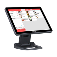 Sistema POS Todo en Uno de 15 Pulgadas con Windows, Caja Registradora con Base Metálica Plegable para Restaurantes e Industria Minorista