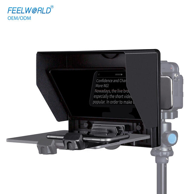 FEELWORLD TP10 Wireless Remote Control Portable 10-inch Folding Teleprompter for Smartphone Tablet DSLR