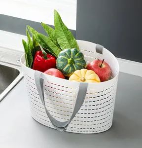 Kitchen Vegetables Storage Basket Portable Picnic Food Storage Basket Hand Held Shopping Basket