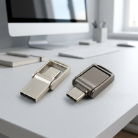 Flash Drive USB Tipe C Mini Tipe C grosir murah 2.0 stik memori 2 dalam 1 USB-C OTG Pendrive Logo kustom untuk smartphone Laptop