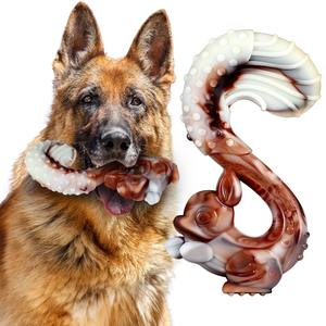Nuovo Design cane Chewer giocattolo vero sapore di manzo può riempito burro di arachidi in Nylon indistruttibile per la pulizia dei denti giocattolo per cani - Product Image 1
