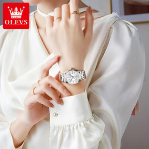 Reloj de Pulsera Luminoso Impermeable Clásico de Moda OEM 3666, Relojes de Cuarzo de Acero Inoxidable, Reloj de Lujo para Mujer - Product Image 2