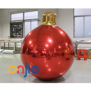 <span class=keywords><strong>Esferas</strong></span> inflables con tapa dorada, Bola de Navidad gigante, árbol, globos de Navidad, Bola de espejo inflable - Product Image 1