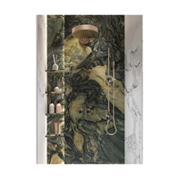 Newstar Top Qualité Personnaliser Design Maison Salle De Bains Douche Décoration Murale Pierre Naturelle Marbre Quartzite Onyx Dalle