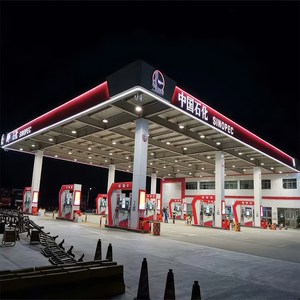 Toldo de gasolinera de lujo personalizado diseños de gasolinera de acero inoxidable letrero de pilón - Product Image 2