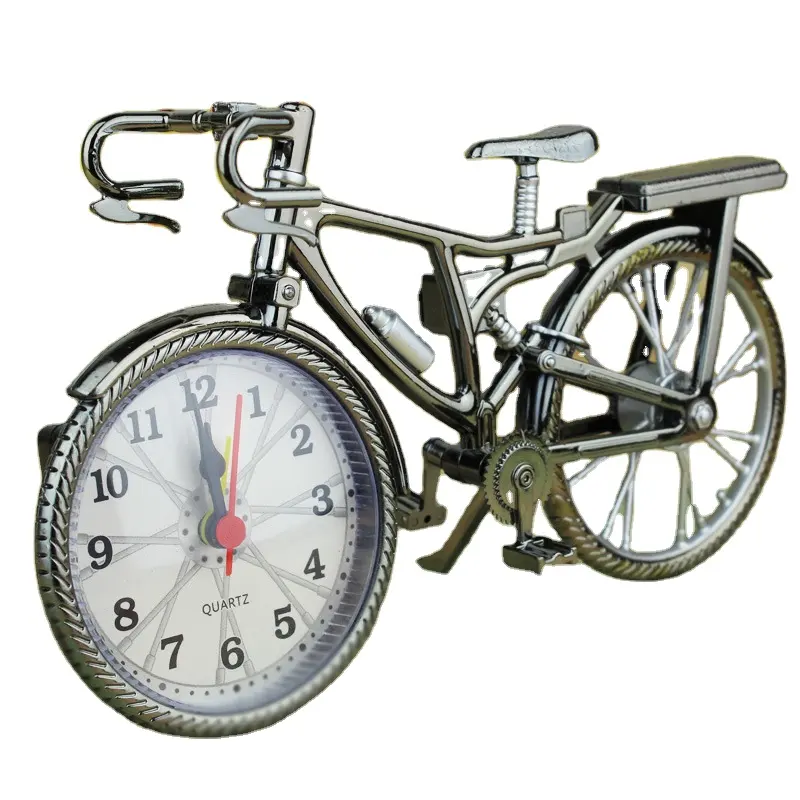 어린이를위한 최신 패션 자전거 모양 알람 시계 어린이 자전거 알람 시계 홈 아트 장식