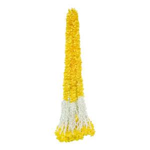 Artificial Yellow Flower Garland with <b>White</b> Tassel Decorative <b>Hanging</b> Mala for Wedding Festival Temple Decoration - Product Image 1