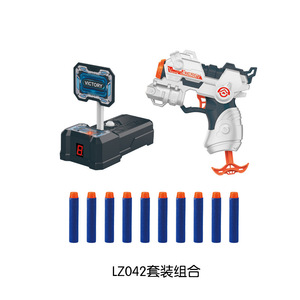 Set di <span class=keywords><strong>tiro</strong></span> con <span class=keywords><strong>pistola</strong></span> a proiettile morbido per bambini set di obiettivi con ripristino automatico e punteggio elettronico con pallottola morbida <span class=keywords><strong>pistola</strong></span> giocattolo - Product Image 2