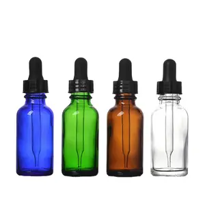 5Ml 10Ml Glas Helder/Amber 30 Ml 50Ml Fles Dropper Frosted Etherische Olie Fles Met gold Cap