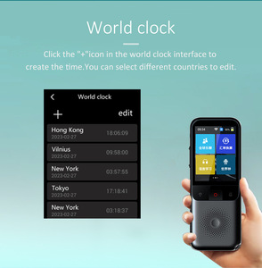 Dispositivo Traductor Portátil de Voz y Foto con IA, Traducción en Tiempo Real en Línea, 144 Idiomas, Pantalla AMOLED, Hora Mundial, Voz T11 - Product Image 4
