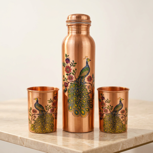 Bouteille en cuivre martelé antique personnalisée, style américain, avec couvercle fait main et revêtement anti-corrosion, idéale pour le camping et les activités de plein air – Meilleure vente - Product Image 1